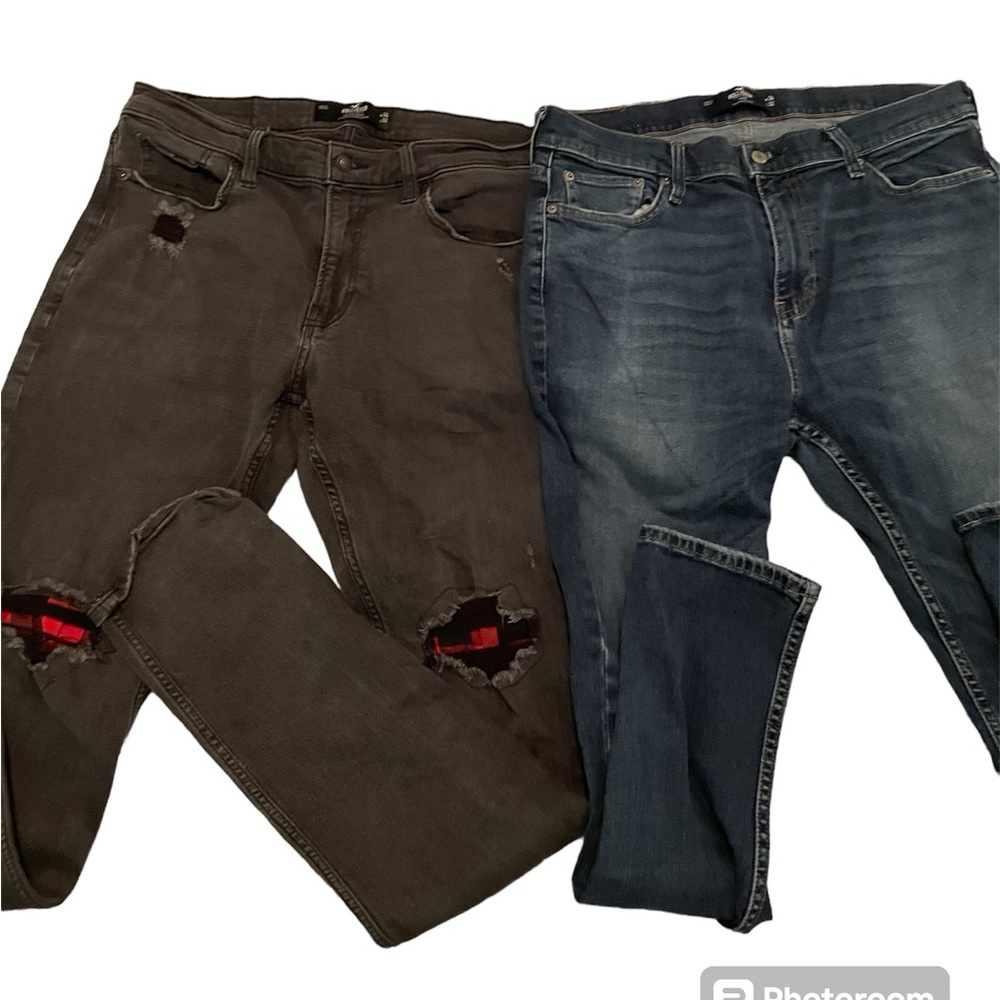Two pairs of Hollister Jeans 34 W 32